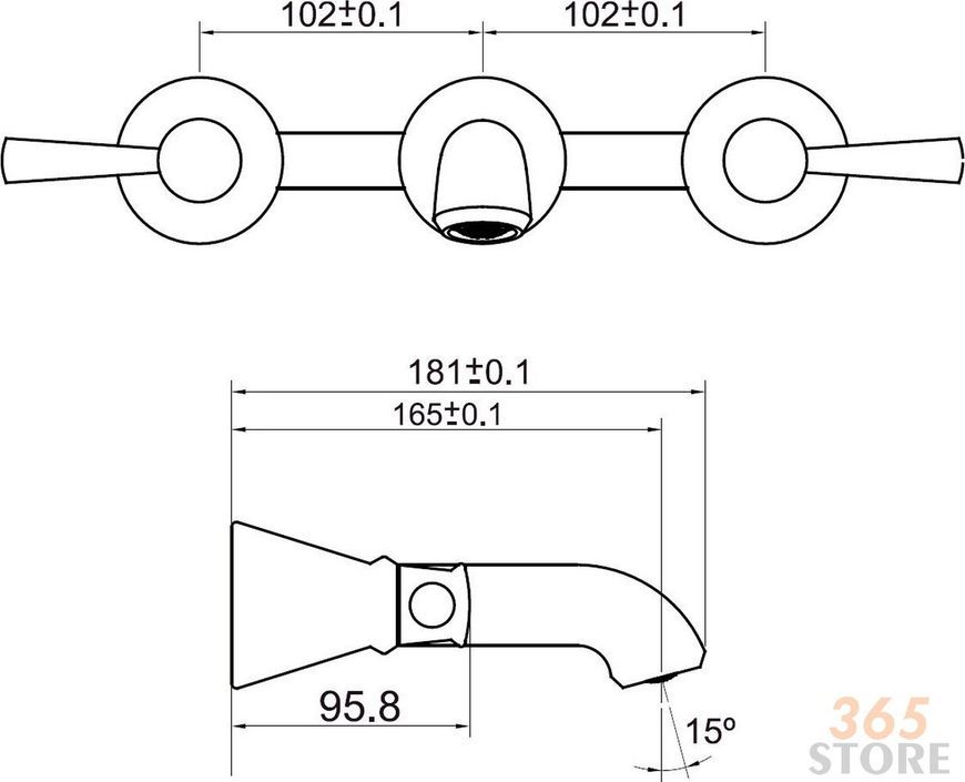 Змішувач для умивальника прихованого монтажу IMPRESE PODZIMA LEDOVE ZMK01170103 хром - ZMK01170103