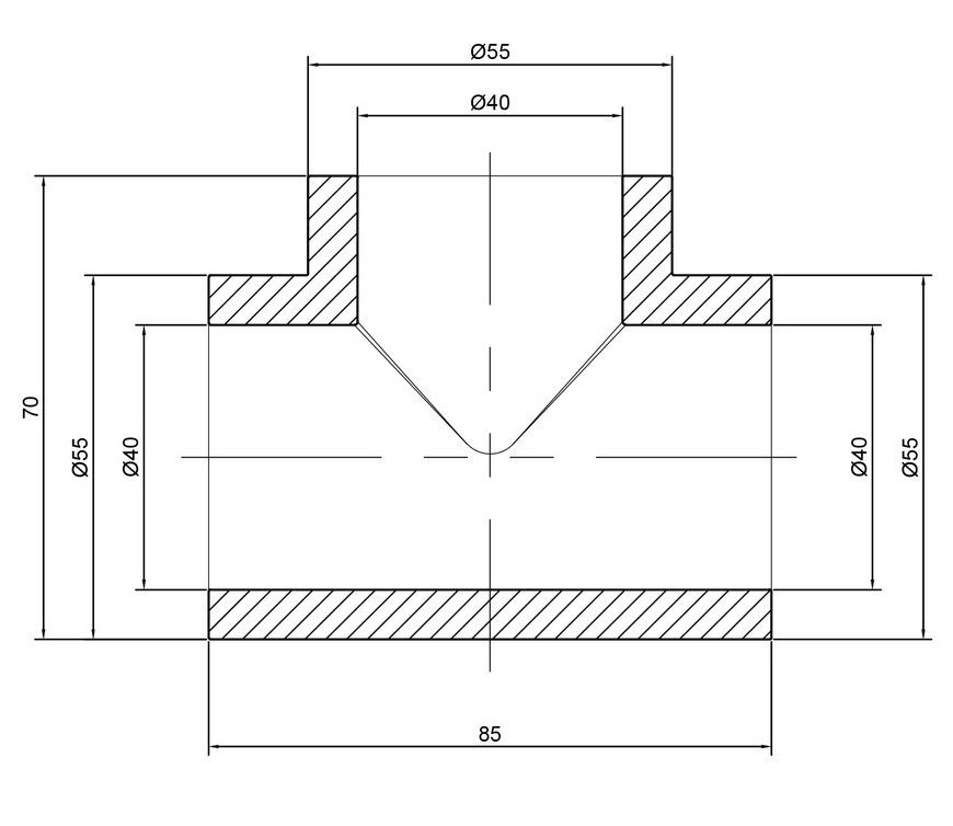 Тройник PPR THERMO ALLIANCE 40 - DSC004