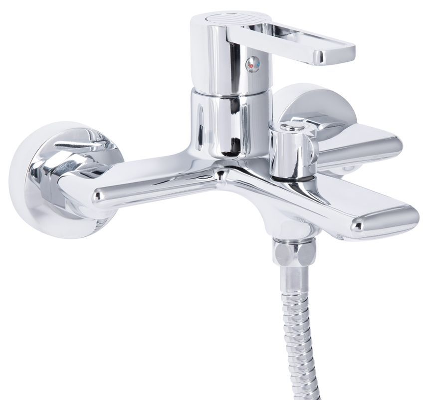 Змішувач для ванни Qtap Taurus з душовим гарнітуром Chrome QTTAU259CRM45661 - QTTAU259CRM45661