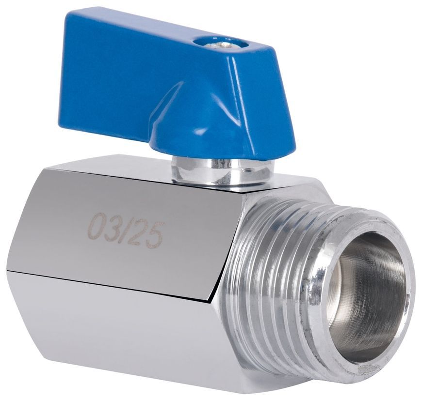 Кран кульовий прямий міні Thermo Alliance Standart 1/2" ВЗ латунь SD188W15 - SD188W15