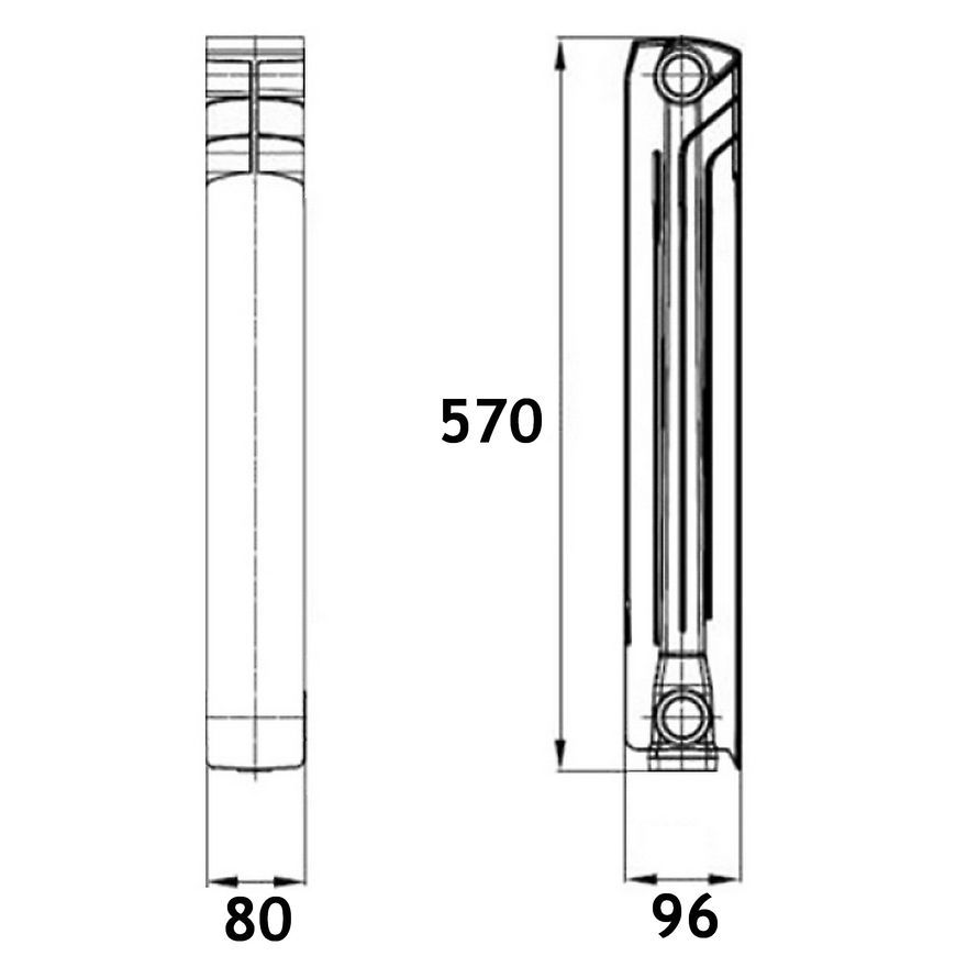 Радиатор биметаллический THERMO ALLIANCE Continental 500/96 - TAC50096B
