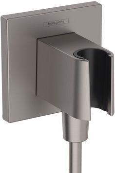 Шланговое подключение с держателем HANSGROHE FixFit E Brushed Black Chrome 26889340 черный хром - 26889340