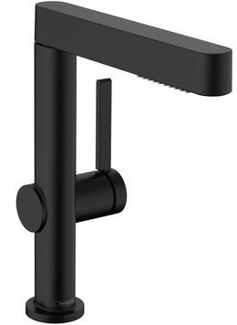 Змішувач для раковини HANSGROHE Finoris 230 висувний вилив 2jet Matt Black 76063670 чорний матовий з д/к push-open - 76063670