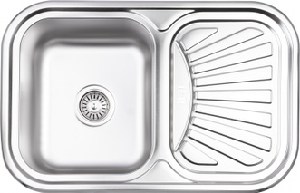 Кухонна мийка LIDZ 7549 Micro Decor 0,8 мм (180) LIDZ7549MICDEC08 - LIDZ7549MICDEC08