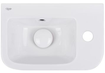 Раковина QTAP Tern 375х245х135 White з донним клапаном QT171110100RW - QT171110100RW