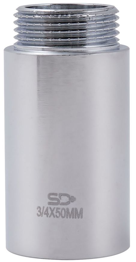 Удлинитель латунный хромированный SD Plus 3/4"НРх3/4"ВР длина 50 мм SD1302050