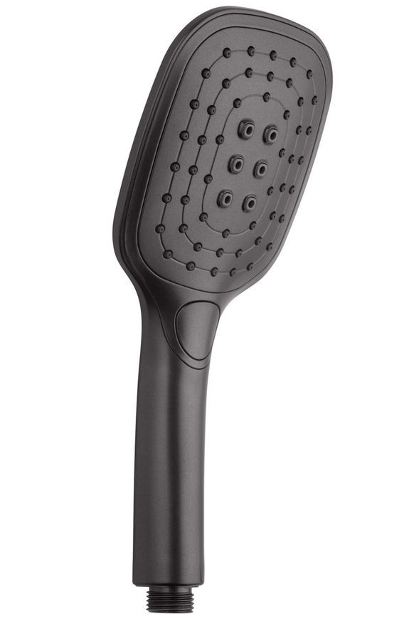 Смеситель для ванны Kroner KRP Edelstahl Kubus-PVD060 с душевым гарнитуром, графит, нержавеющая сталь CV035907 - EdelstahlKubus-PVD060