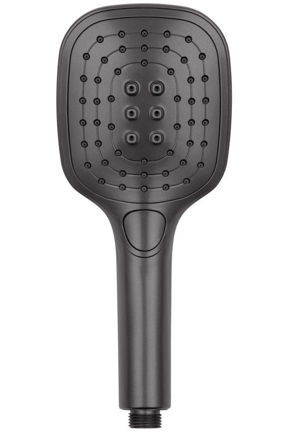 Смеситель для ванны Kroner KRP Edelstahl Kubus-PVD060 с душевым гарнитуром, графит, нержавеющая сталь CV035907 - EdelstahlKubus-PVD060