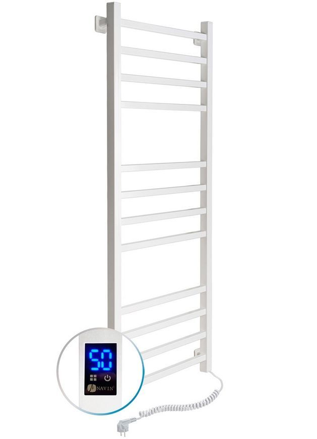 Рушникосушарка електрична NAVIN Loft 500х1200 Sensor таймер регулятор права біла 12-143053-5012 - 12-143053-5012