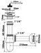 Сифон для умивальника McALPINE 1 1/4&Prime; x 32 мм хром латунь 200+255CB - 200+255CB - 2