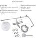 Душевая система LIDZ Aria 1031 с смесителем и изливом Nickel LDARI1031NKS34933 - LDARI1031NKS34933 - 10