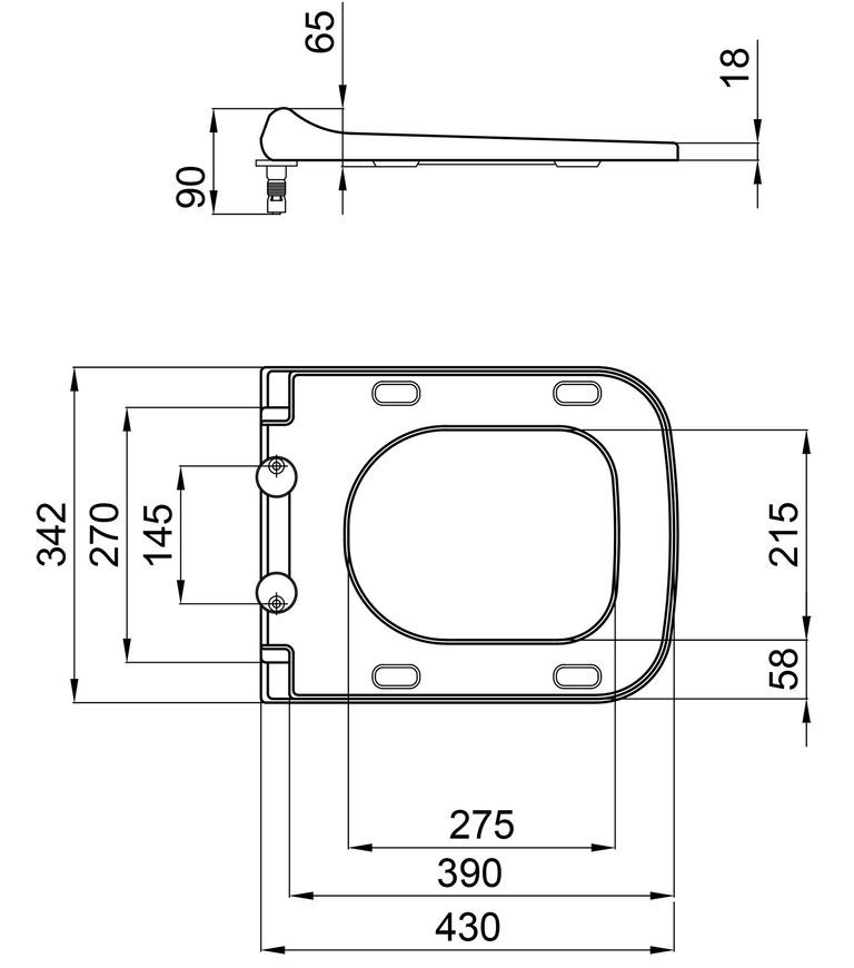 Сидіння для унітаза QTAP (Tern) з мікроліфтом Slim QT99HY2238W - QT99HY2238W