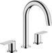 Змішувач для раковини HANSGROHE Vernis Shape на 3 отвори хром 71563000 з донним клапаном - 71563000 - 1