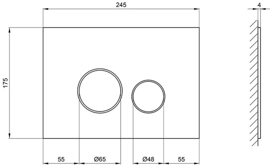 Набір інсталяція 4 в 1 QTAP Nest ST з круглою панеллю змиву QT0133M425V1163GB - QT0133M425V1163GB