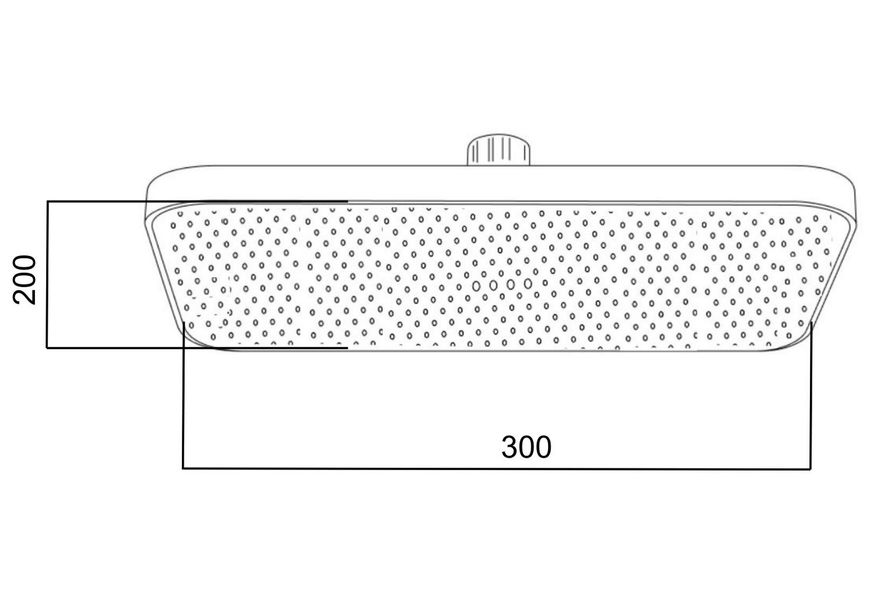 Лейка для верхнего душа Qtap Hlavova 300x200 мм прямоугольная Black Matt QTHLA107BLM45783 - QTHLA107BLM45783