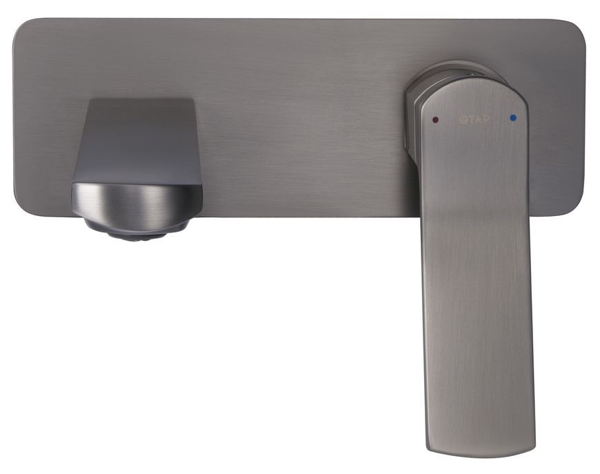Змішувач прихованого монтажу для умивальника Qtap Slavonice Gunmetal Black PVD QTSLA273GMB45920 - QTSLA273GMB45920