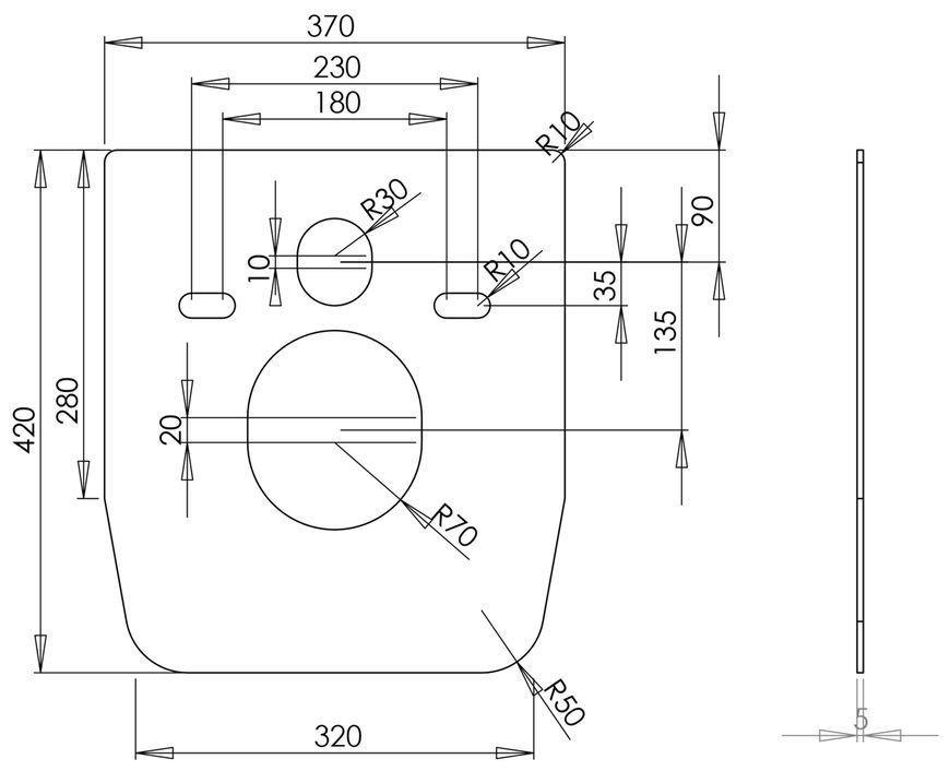 Прокладка шумоизолирующая Qtap Nest для подвесного унитаза и биде QT0350A108 - QT0350A108