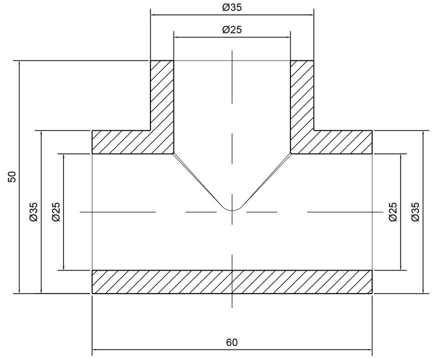 Трійник PPR ALFA PLAST 25 APEQTE25XXX - APEQTE25XXX