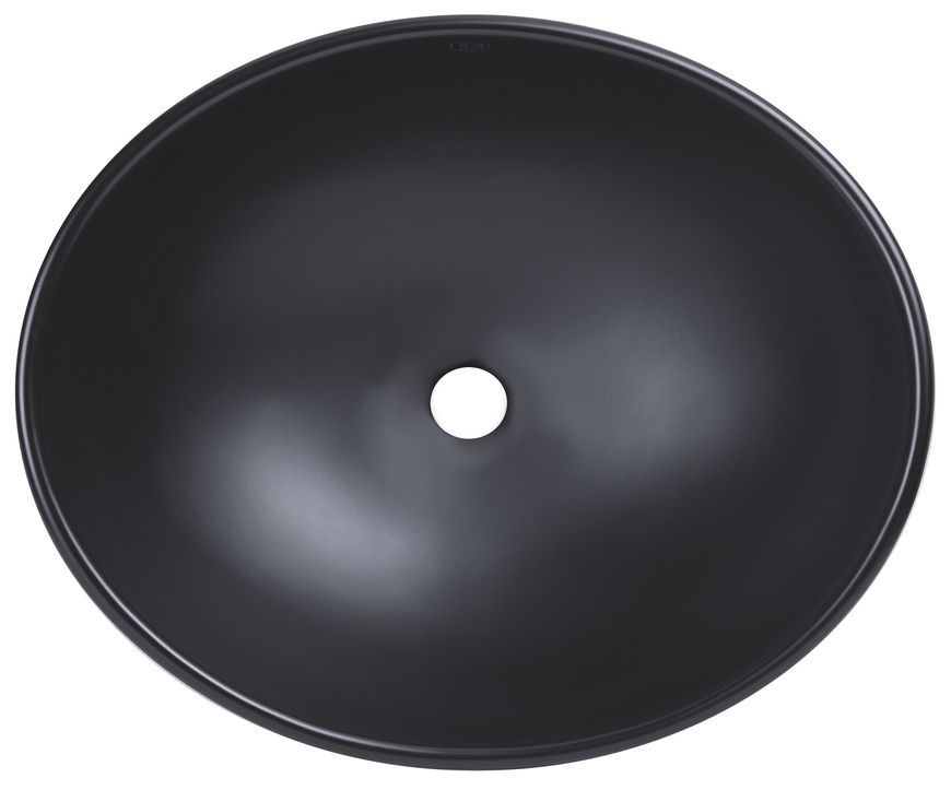 Раковина-чаша Qtap Dove накладна овальна 410х335х150 Matt Black QT06116062AMB - QT06116062AMB