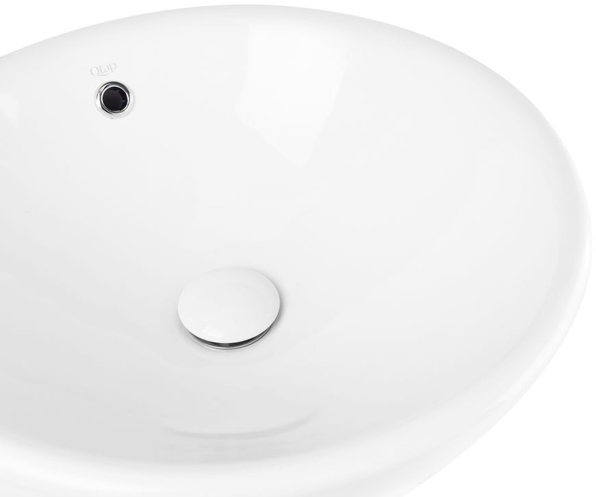 Раковина-чаша QTAP Robin 405х405х185 White с донным клапаном QT1311A004W - QT1311A004W