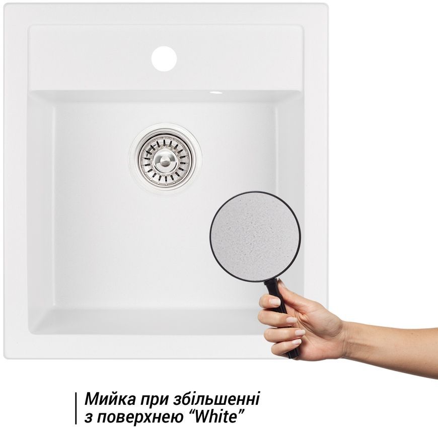 Кухонная мойка QTAP CS 5046 White (QT5046WHI650) - QT5046WHI650