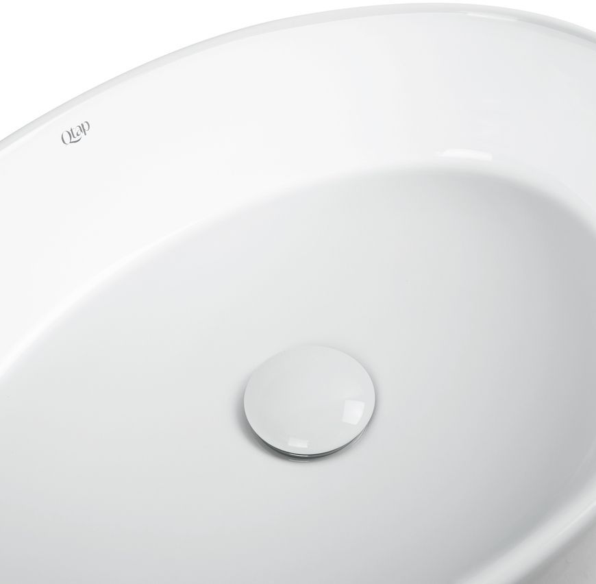 Раковина-чаша QTAP Kolibri 495x360x140 White с донным клапаном QT10113054W - QT10113054W
