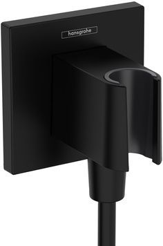 Шланговое подключение с держателем HANSGROHE FixFit E Matt Black 26889670 черный матовый - 26889670