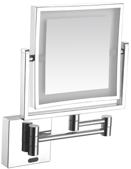 Зеркало косметическое VOLLE сенсорное с датчиком движения квадратное cromo 2500.280701 хром - 2500.280601