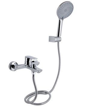 Змішувач для ванни Qtap Leo New з душовим гарнітуром Chrome QTLEO259CRM45563 - QTLEO259CRM45563