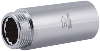 Удлинитель латунный хромированный SD Plus 3/4"НРх3/4"ВР длина 60 мм SD1302060