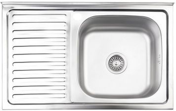 Кухонна мийка Lidz 5080-R Satin 0,8 мм LIDZ5080RSAT08 - LIDZ5080RSAT08