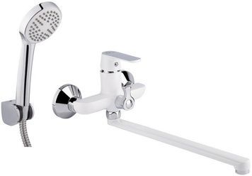 Смеситель для ванны QTAP Fresh WCR 005 NEW с длинным изливом QTFREWCR005NEW белый/хром - QTFREWCR005NEW