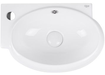 Раковина Qtap Leo 430x280x145 White з донним клапаном QT11115011LW - QT11115011LW