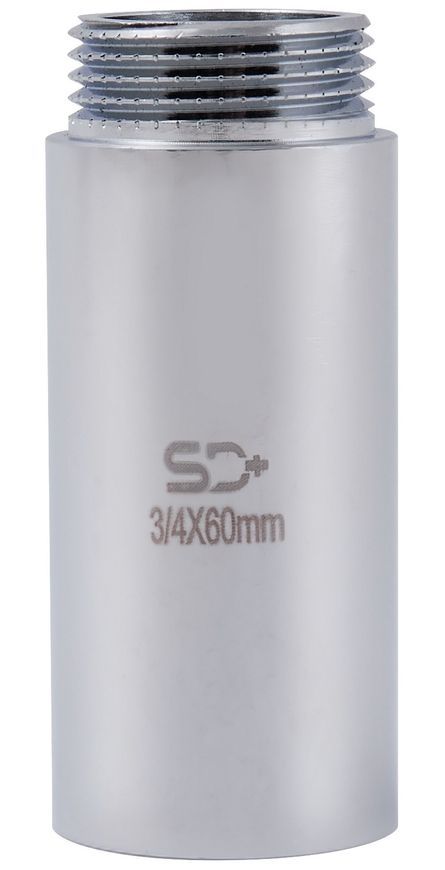 Удлинитель латунный хромированный SD Plus 3/4"НРх3/4"ВР длина 60 мм SD1302060