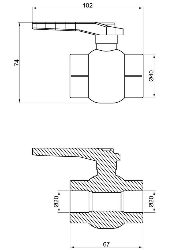 Кран кульовий PPR THERMO ALLIANCE 20 - DSW114