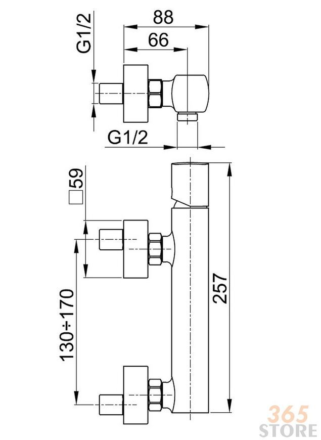Смеситель для душа KFA ARMATURA MORGANIT 4926-010-00 - 4926-010-00