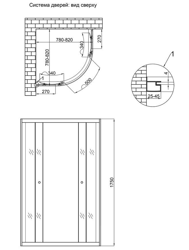 Душевая кабина LIDZ ŁATWA 80x80 SC80x80.SAT.MID.FR, стекло Frost 4 мм, без поддона - LLSC8080SATMIDFR2