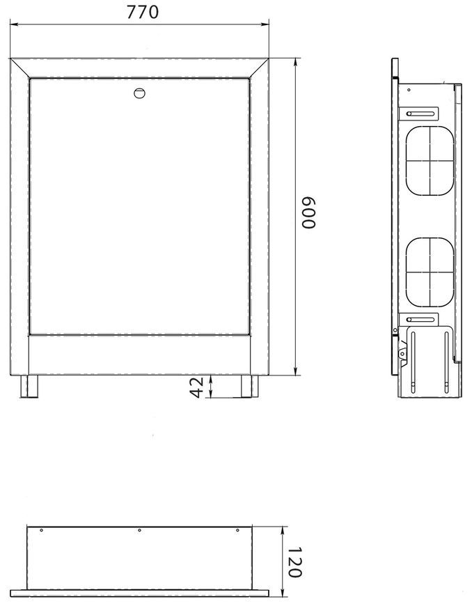 Шафа колекторна внутрішня Thermo Alliance №3 600х770x120 0,5 мм біла SD00052728