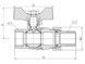 Кран шаровой "Американка" SD FORTE 1/2" прямой SF220W15 - SF220W15 - 2