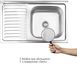 Кухонна мийка Lidz 5080-R Satin 0,8 мм LIDZ5080RSAT08 - LIDZ5080RSAT08 - 3