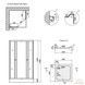 Душевая кабина LIDZ WAWEL 80x80, низкий, стекло прозр. 4 мм - LWASC8080SATLOWTR - 2