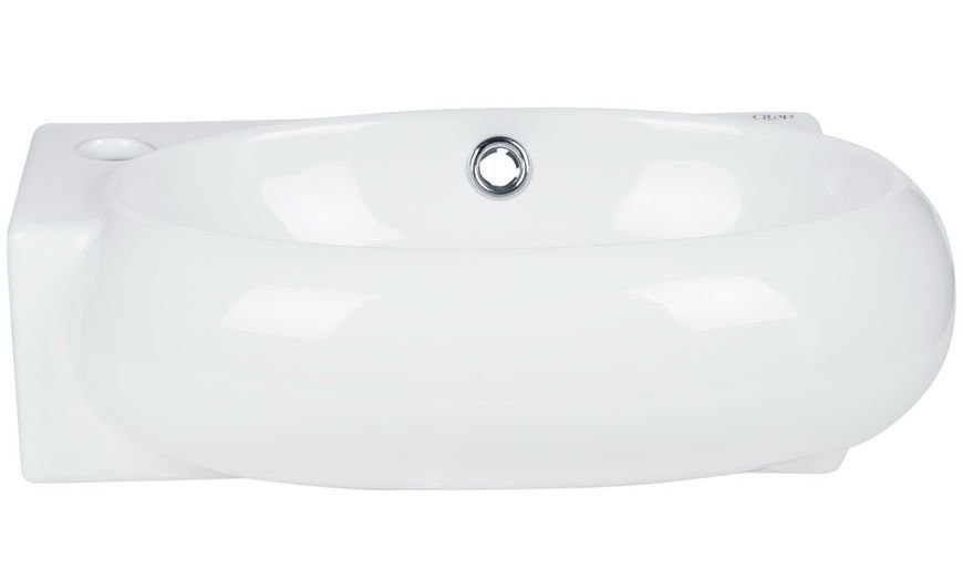 Раковина Qtap Leo 430x280x145 White с донным клапаном QT11115011LW - QT11115011LW