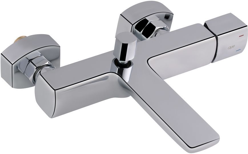 Змішувач для ванни QTAP Krychle 3052104GC з коротким виливом - QTKRL3052104GC