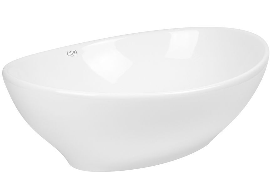 Раковина-чаша QTAP Dove 410x335x150 White с донным клапаном QT06113078W - QT06113078W