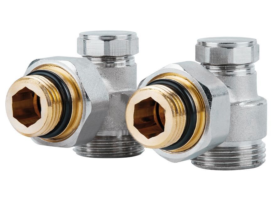 Кран (вентиль) кутовий двотрубний для радіаторів Icma 1/2"х3/4" №884 82884AD06 - 82884AD06