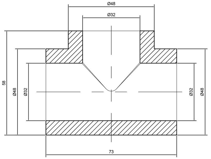 Тройник PPR ALFA PLAST 32 APEQTE32XXX - APEQTE32XXX