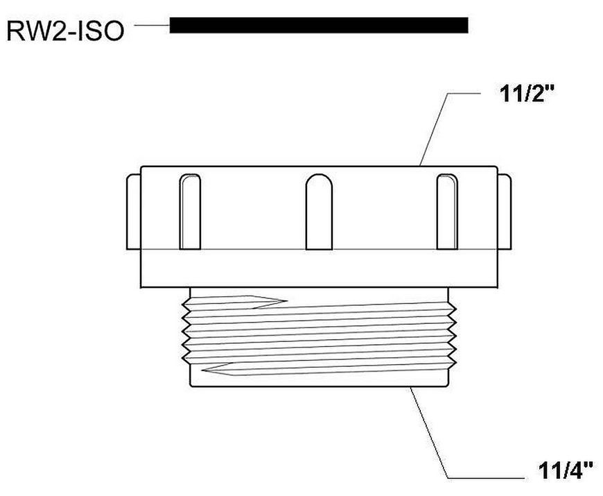 Редукція пластикова з гайкою McALPINE 1 1/2" х 1 1/4" біла HC54