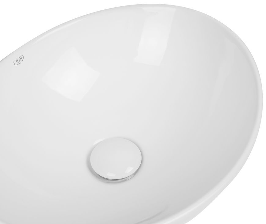 Раковина-чаша QTAP Dove 410x335x150 White с донным клапаном QT06113078W - QT06113078W