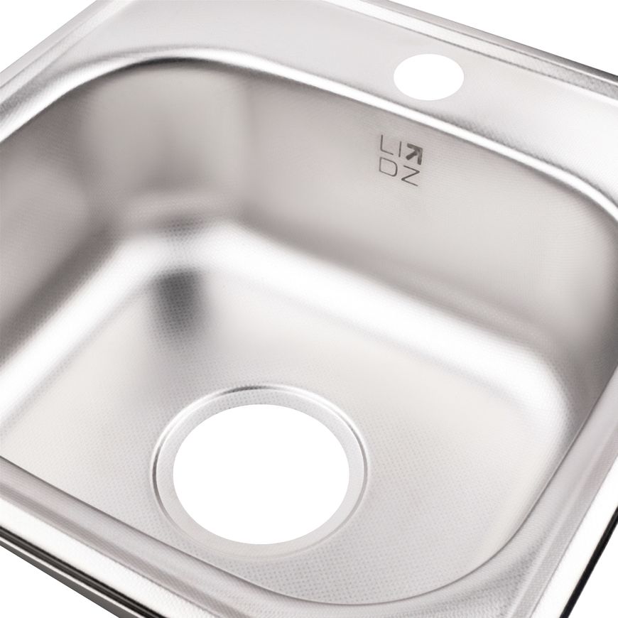 Кухонна мийка LIDZ 3838 Decor 0,6 мм (160) - LIDZ3838DEC06