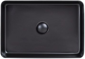 Раковина-чаша QTAP Tern 500х350х145 Matt black з донним клапаном QT1711A055MB - QT1711A055MB